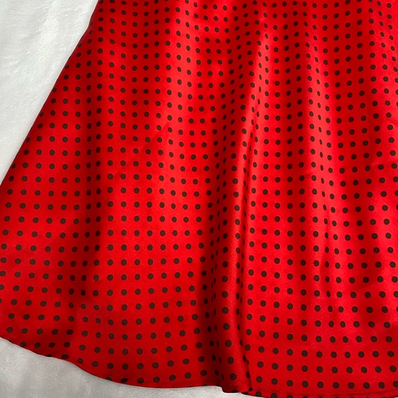 Zara red black polka dot mini dress - Picture 4 of 11